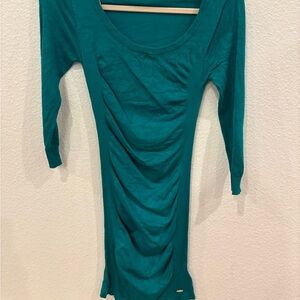 Guess Teal Long Sleeve fitted sweater Dress